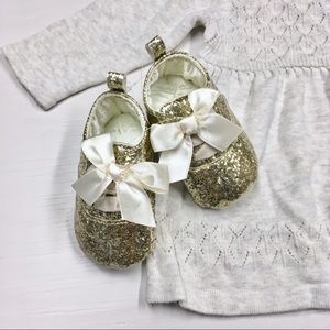 Cat & Jack Metallic Gold Shoes 0-3m